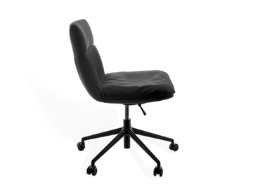 FAYE - Swivel upholstered chair with 5-spoke base by KFF - view 2