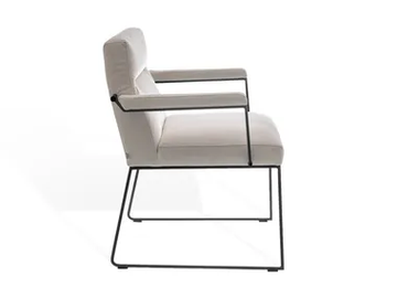 D-FINE - Side chair with armrests and tubular steel skid frame by KFF - view 2