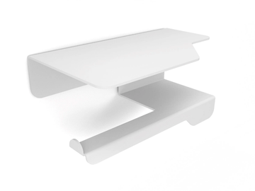 PIEGA - Steel toilet roll holder with shelf by KOH-I-NOOR - view 2