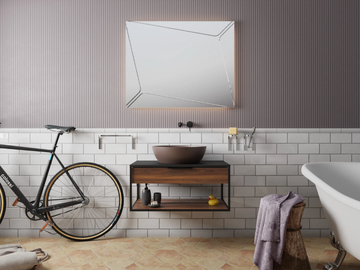 GRAFFI - Rectangular mirror with integrated lighting by KOH-I-NOOR - view 3