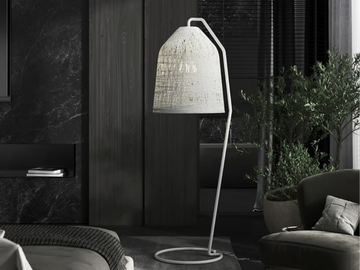 BLACKOUT - Fiberglass floor lamp by Karman - view 2