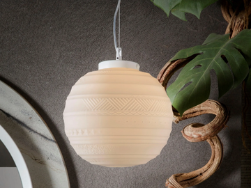 BRAILLE - Satin glass pendant lamp by Karman - view 2