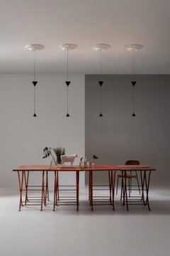 MOONBLOOM - LED plaster and aluminium pendant lamp by Karman - view 3