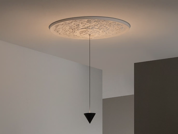 MOONBLOOM - LED plaster and aluminium pendant lamp by Karman - view 2