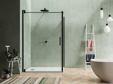 BLACKBERRY QW+QL - Corner shower cabin with pivot door by Karol - view 2