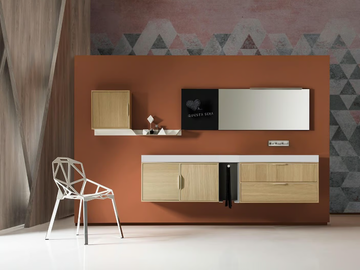 MUTEVOLE 01 - Wall-mounted vanity unit with drawers by Karol - view 2