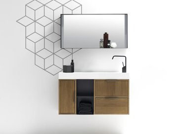 MUTEVOLE 06 - Wall-mounted vanity unit with drawers by Karol - view 2