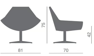 KAYAK - Swivel with 4-spoke base leather easy chair by Kastel - view 3