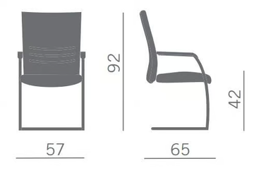 KING - Cantilever leather training chair by Kastel - view 3