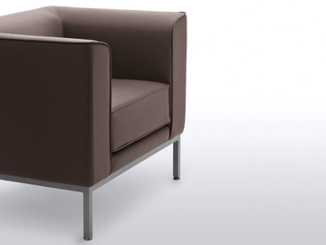 KORALL - Leather armchair with armrests by Kastel - view 2