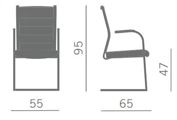 KOSMO - Cantilever chair with armrests by Kastel - view 3