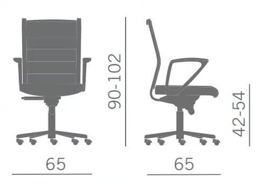 KOSMO - Swivel office chair with armrests with 5-Spoke base by Kastel - view 3