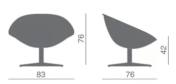 KROKUS - With 4-spoke base chair with armrests by Kastel - view 3