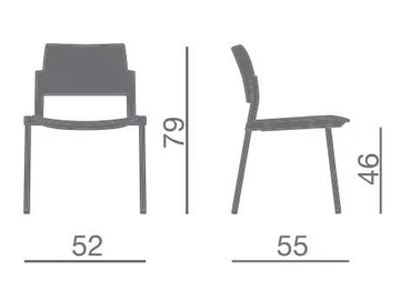 KYOS - Chair open back with integrated cushion by Kastel - view 3