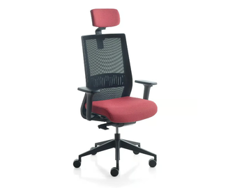 KARMA - Office chair with headrest with 5-Spoke base by Kastel - view 2