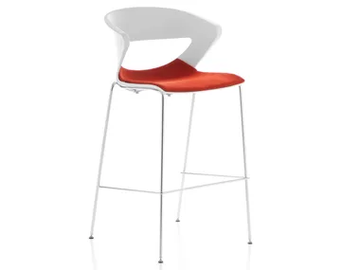 KICCA - Stool with footrest with integrated cushion by Kastel - view 2