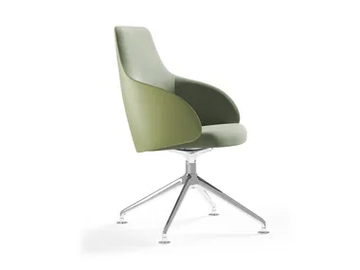 KONTEA WAITING - Swivel fabric armchair with armrests by Kastel - view 2