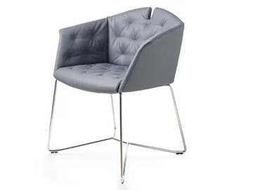 KUAD - Sled base leather chair by Kastel - view 2