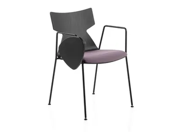 KIMBOX WOOD - Beech training chair with writing tablet by Kastel - view 2