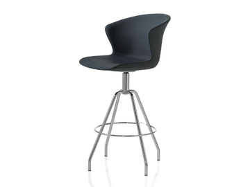 KICCA PLUS - High fabric stool with back by Kastel - view 2