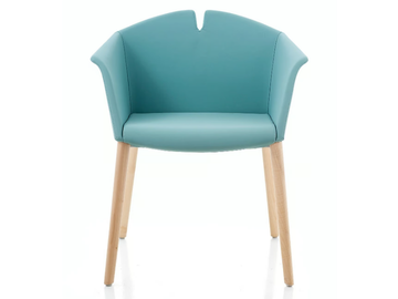 KUAD - Leather chair with armrests by Kastel - view 2