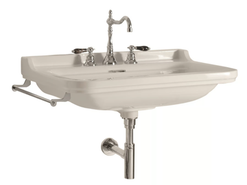 WALDORF 4140 - Rectangular wall-mounted ceramic handrinse basin by Kerasan - view 2