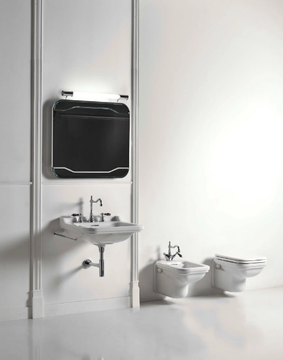 WALDORF 4140 - Rectangular wall-mounted ceramic handrinse basin by Kerasan - view 3