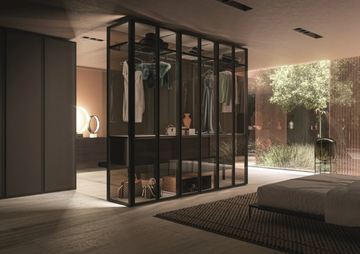 ELEGANT - Sectional wood and glass wardrobe by Kico - view 3