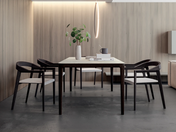 AFFIORO - Rectangular wooden dining table with marble top by Kico - view 3