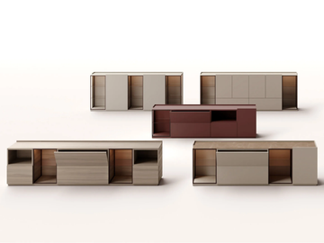 EMME - Wooden sideboard with flap doors by Kico - view 2