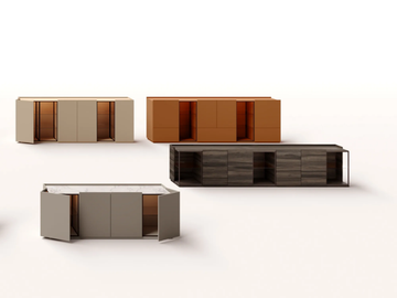 EMME - Wooden sideboard with flap doors by Kico - view 3