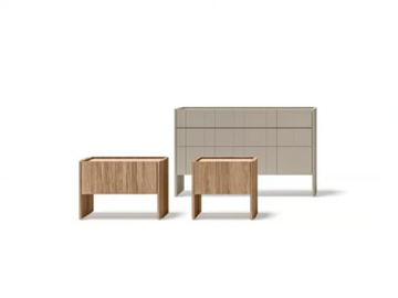 GOLD - Rectangular wooden bedside table with drawers by Kico - view 2