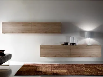 STEPHANIE - Suspended wooden sideboard with flap doors by Kico - view 2