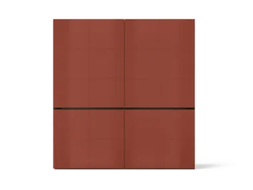 POLO - Tanned leather wardrobe with coplanar doors by Kico - view 2