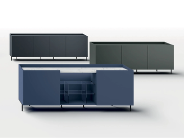 VIKI - Wood and glass sideboard with doors by Kico - view 2