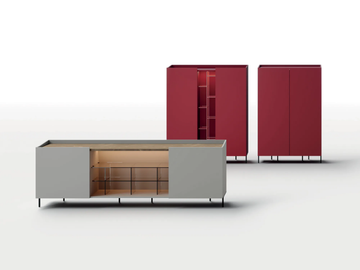 VIKI - Wood and glass sideboard with doors by Kico - view 3