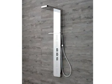 ACQUASILVER SHOWER - Wall-mounted thermostatic steel shower panel with vertical jets by Kinedo - view 2