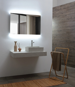 Rectangular washbasin - Countertop rectangular composite material washbasin by Kinedo - view 3