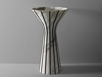 ATHENE - Contemporary style freestanding round marble washbasin by Kreoo - view 2