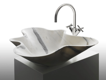 BOWL 1 - Countertop marble washbasin by Kreoo - view 2