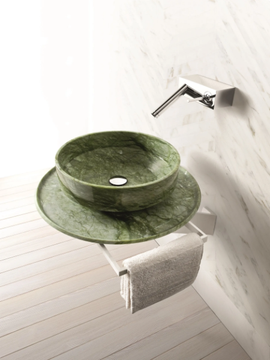 BOWL 2 - Countertop round marble washbasin by Kreoo - view 3