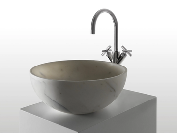 BOWL 4 - Countertop marble washbasin by Kreoo - view 2