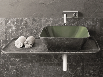 BOWL 6 - Countertop marble washbasin by Kreoo - view 2