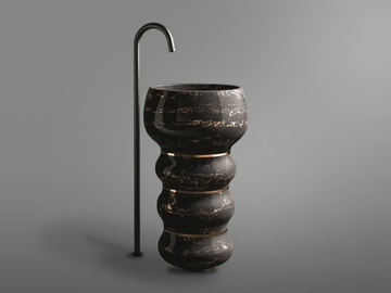 BUBBLES - Freestanding marble washbasin by Kreoo - view 2