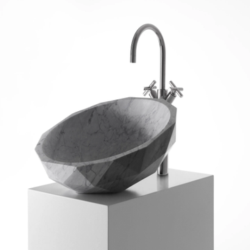DIAMOND - Countertop marble washbasin by Kreoo - view 3