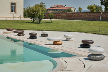 PAVÈ STONE - Marble and larch seat by Kreoo - view 3