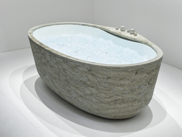 PEARL - Oval marble bathtub by Kreoo - view 2