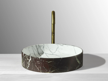 BLESSED CIRCLE - Countertop round marble washbasin by Kreoo - view 2