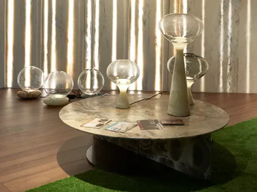 KALENDE MEDIUM - Round marble coffee table by Kreoo - view 2