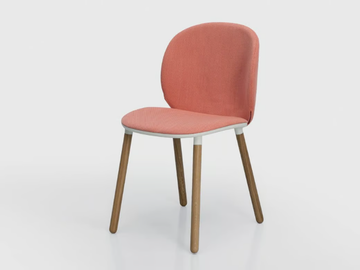 DUA - Upholstered fabric chair by Kristalia - view 2